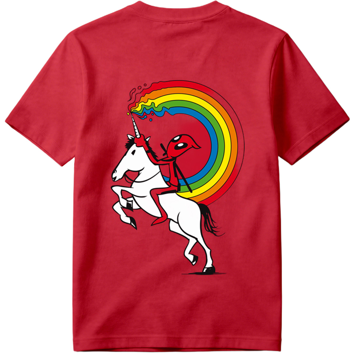 Unicorn Rider with Rainbow Trail - Tee