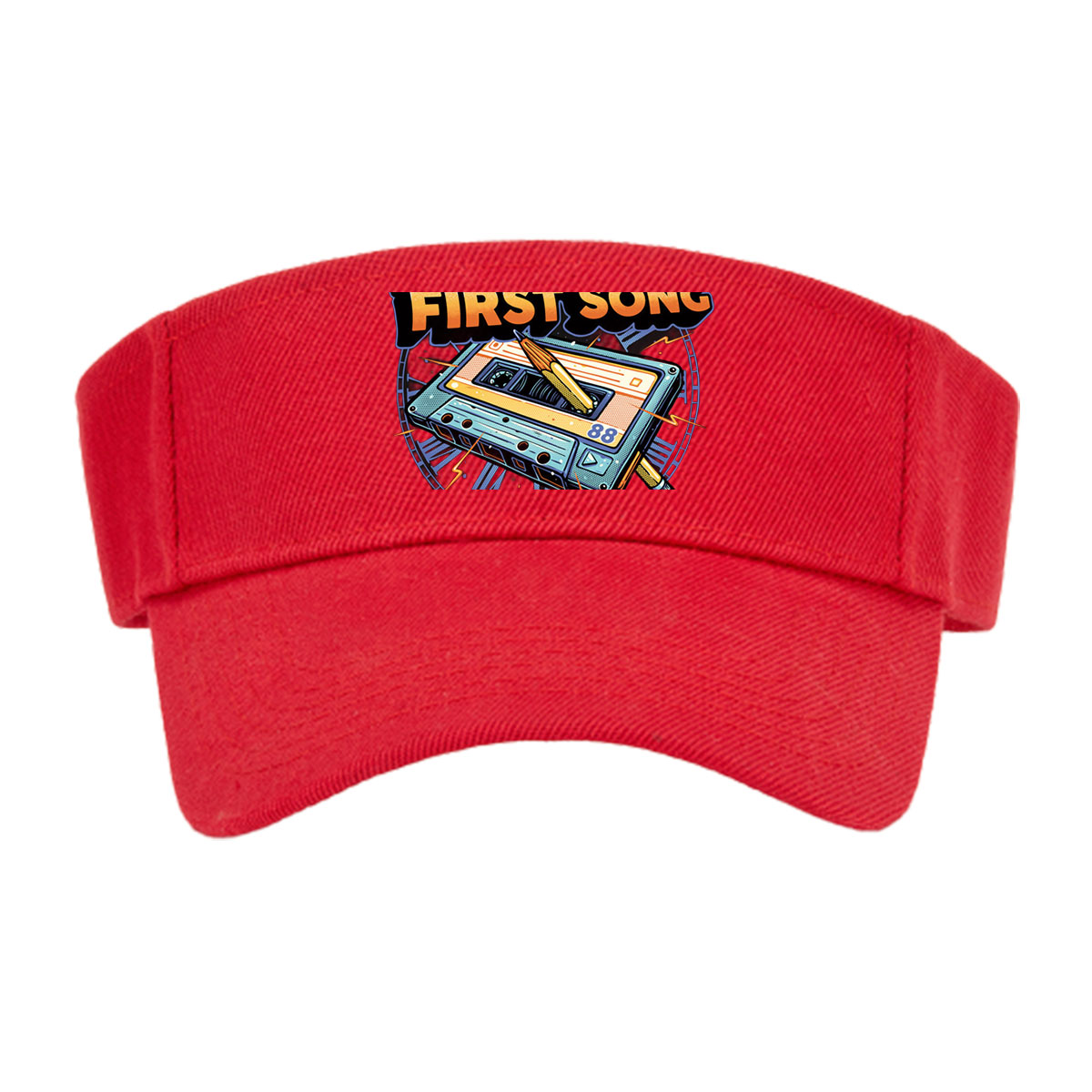 Back to the First Song: Cassette Tape with Pen and Clock Design -  Visor cap