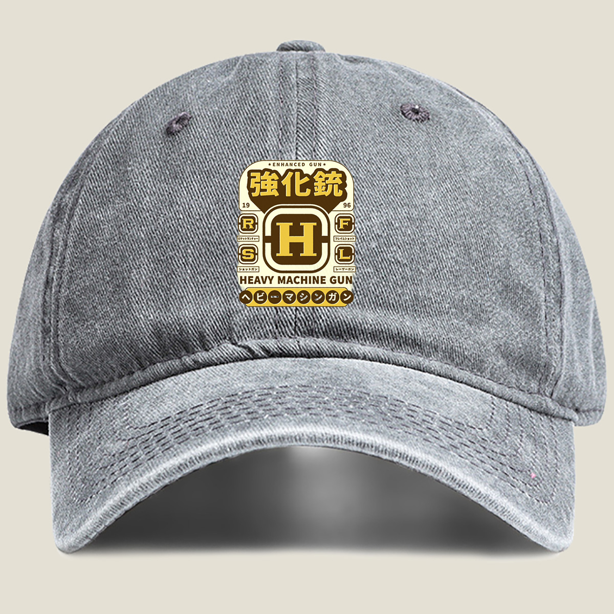 Enhanced Gun: Heavy Machine Gun H - Washed Denim - Baseball Cap
