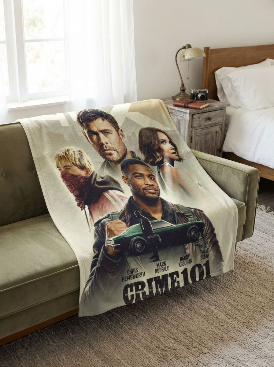 Custom Photo Face Flannel Blanket, Personalized Movie Poster Throw, Ultra Soft Anti-Pilling Warm Fleece Blanket for Bed