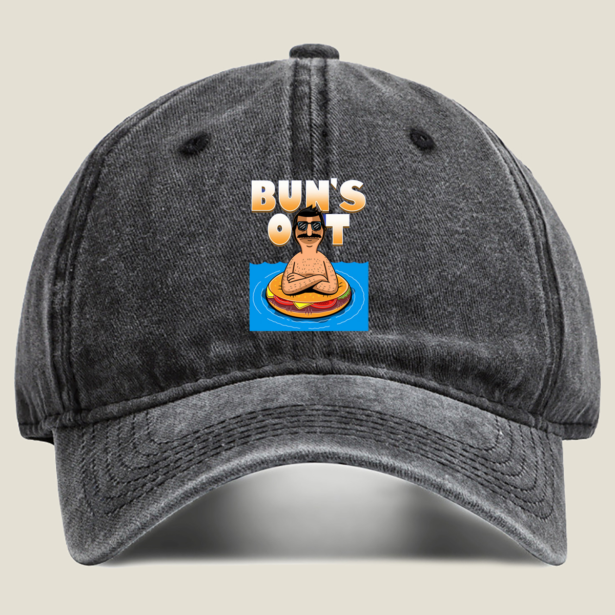Bun's Out - Washed Denim - Baseball Cap