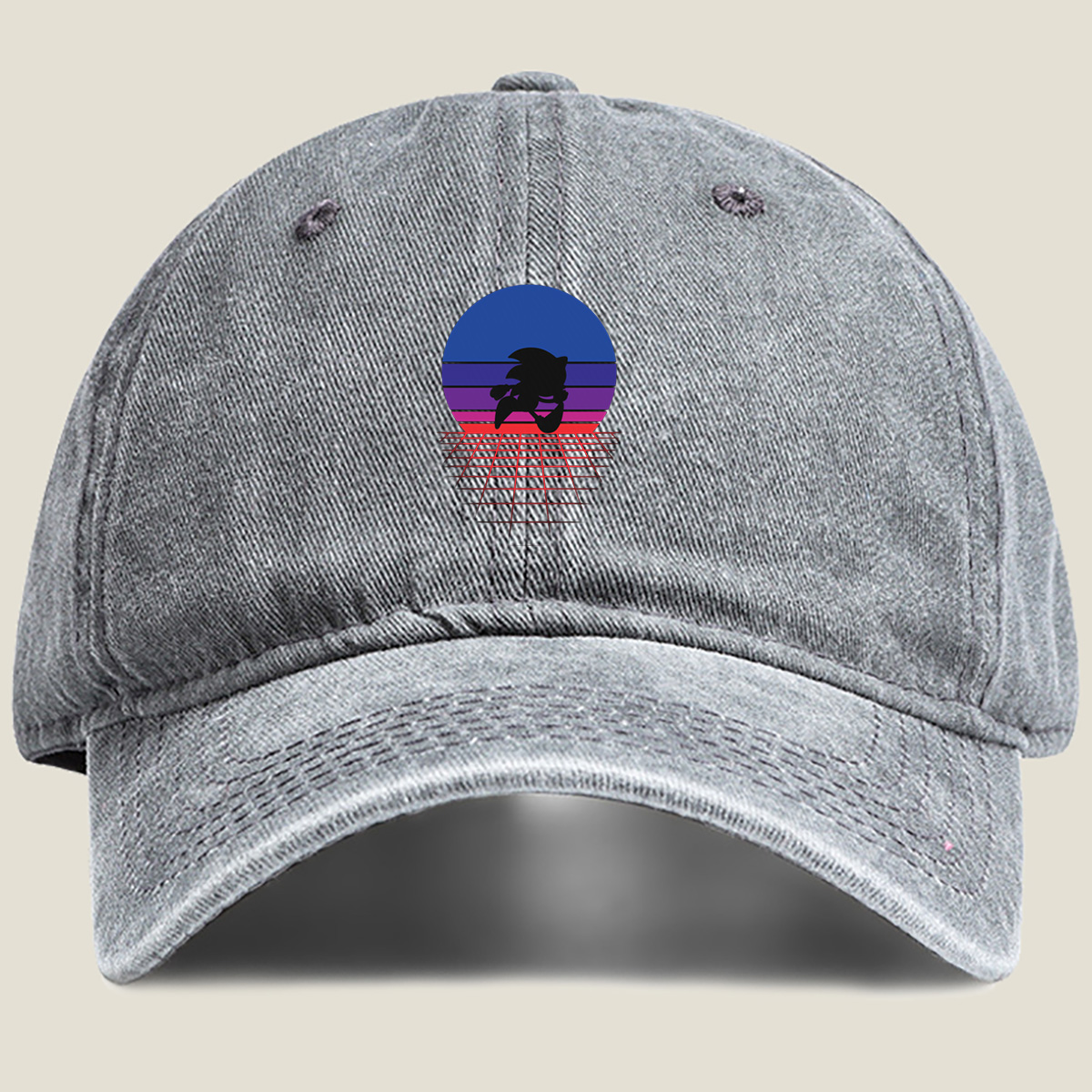 Sonic the Hedgehog Retro Sunset - Washed Denim - Baseball Cap