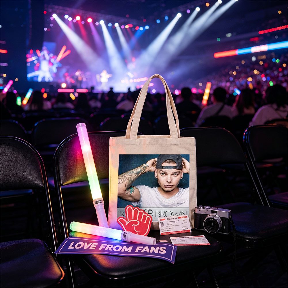 Kane Brown in a Casual Pose with Tattooed Arm and Cap on Dark Background - Canvas tote bags
