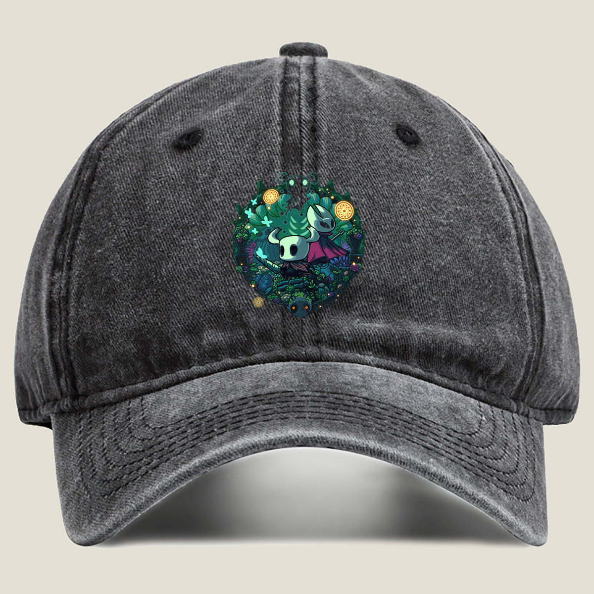 Hollow Knight: Hornet and The Knight in the Garden of Souls - Washed Denim - Baseball Cap