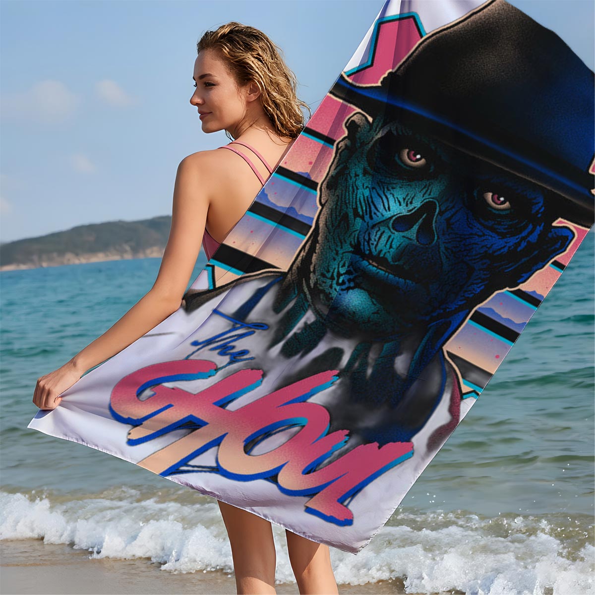 The Ghoul: A Post-Apocalyptic Western Icon - Beach towels