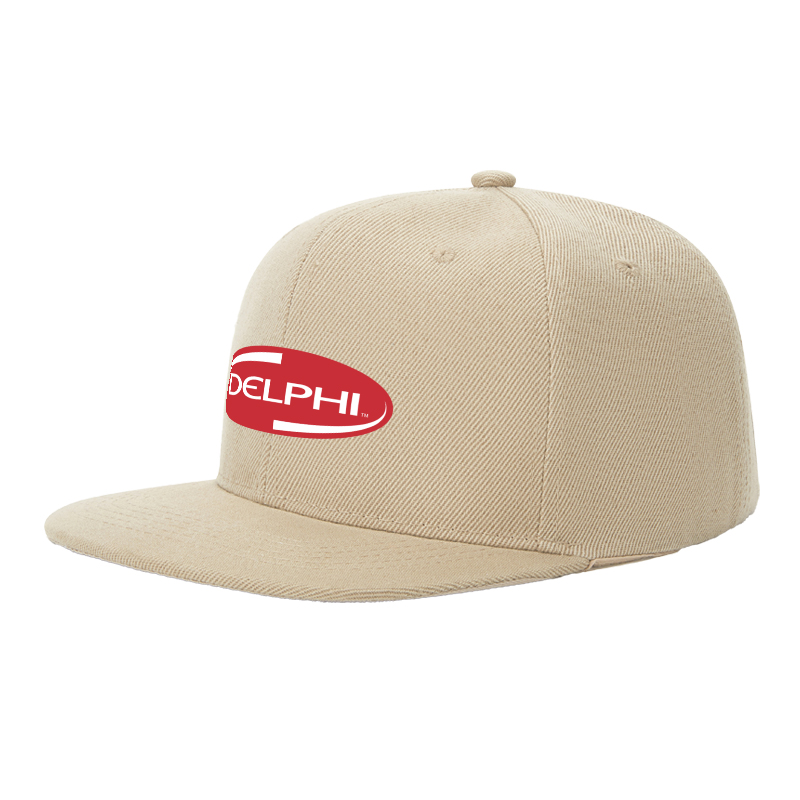Flat Brim Baseball Cap Delphi Logo Print Streetwear Underground Skate Style for Basketball Court Skate Park Urban Lifestyle Riders Rappers Streetwear Enthusiasts