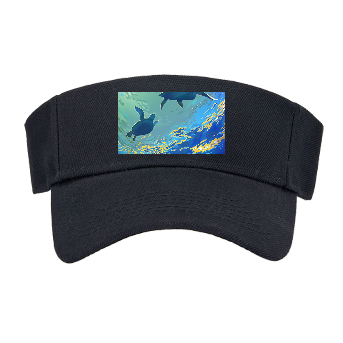 Sea Turtles Gliding Through Sunlit Waters -  Visor cap