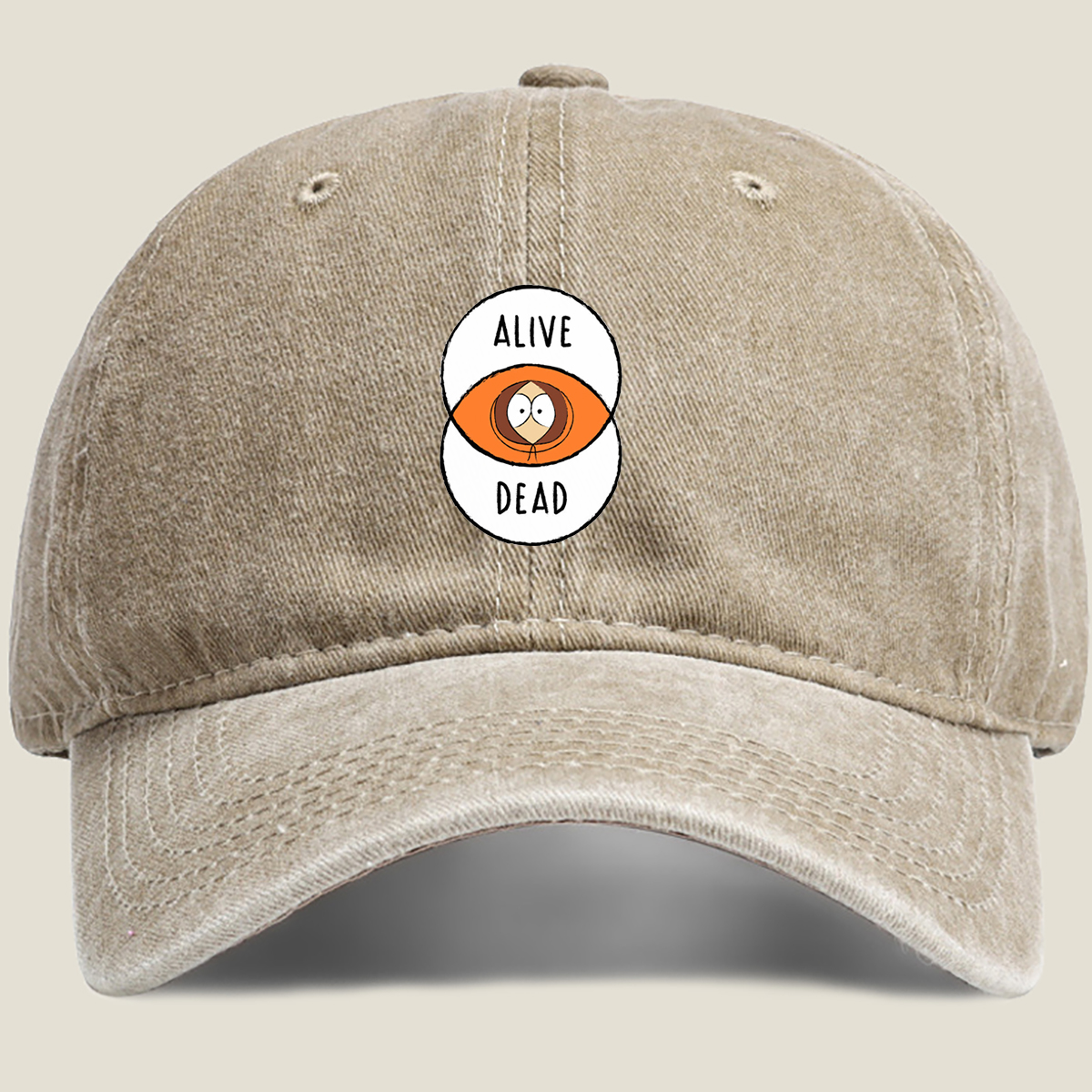 Schr?dinger's Cat: Alive and Dead - Washed Denim - Baseball Cap