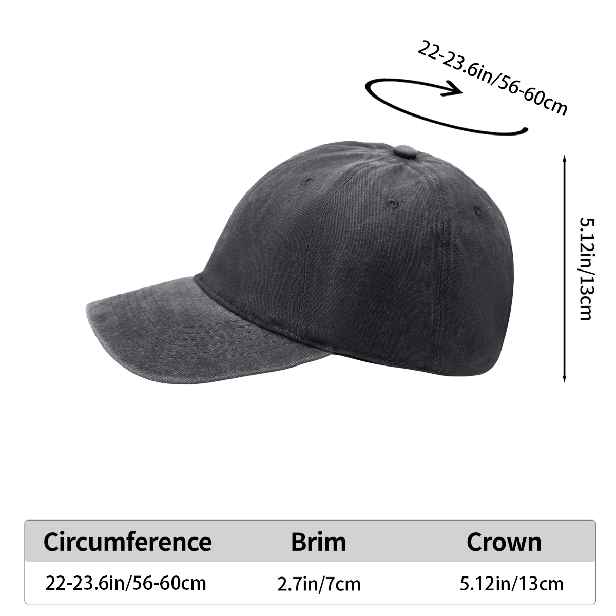 Washed baseball cap