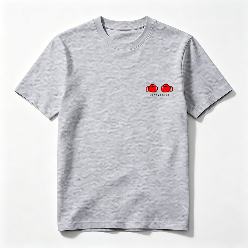 Red Pixel Teapot Pair with Code 0073735963 - Tee