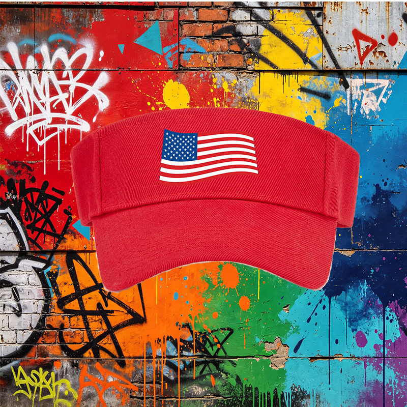 Unisex Classic Mesh Sun Hat with USA Flag Print Design - Lightweight Breathable Outdoor Cap for Men and Women, Perfect for Beach, Camping, Fishing, and Patriotic Events, Ideal for Adults Seeking Comfort and Style in Summer Activities