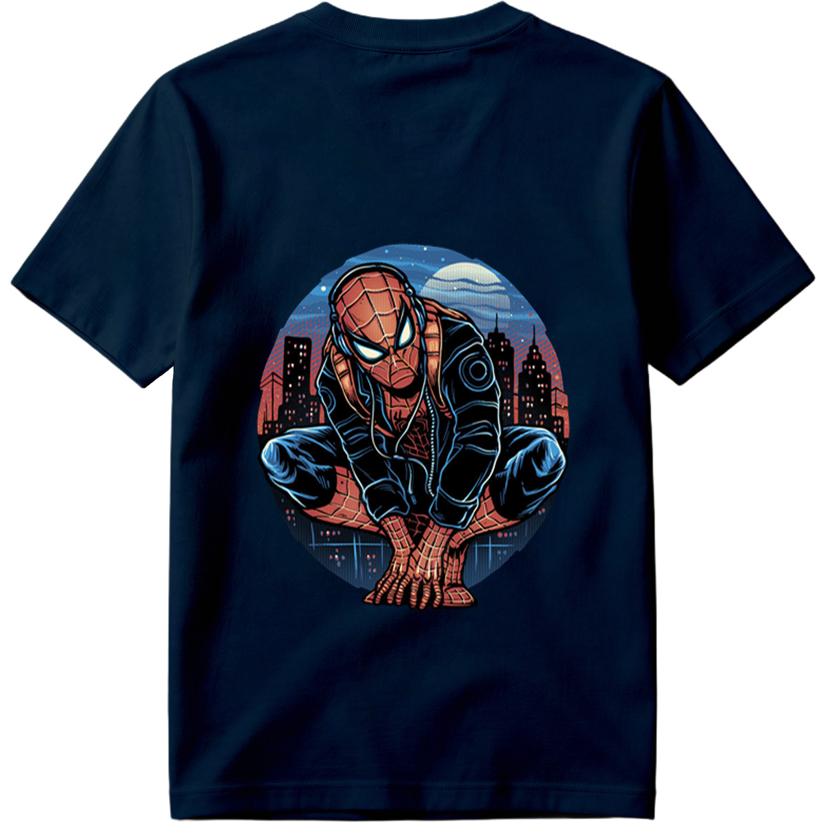 Spider-Man in Urban Night Scene - Tee