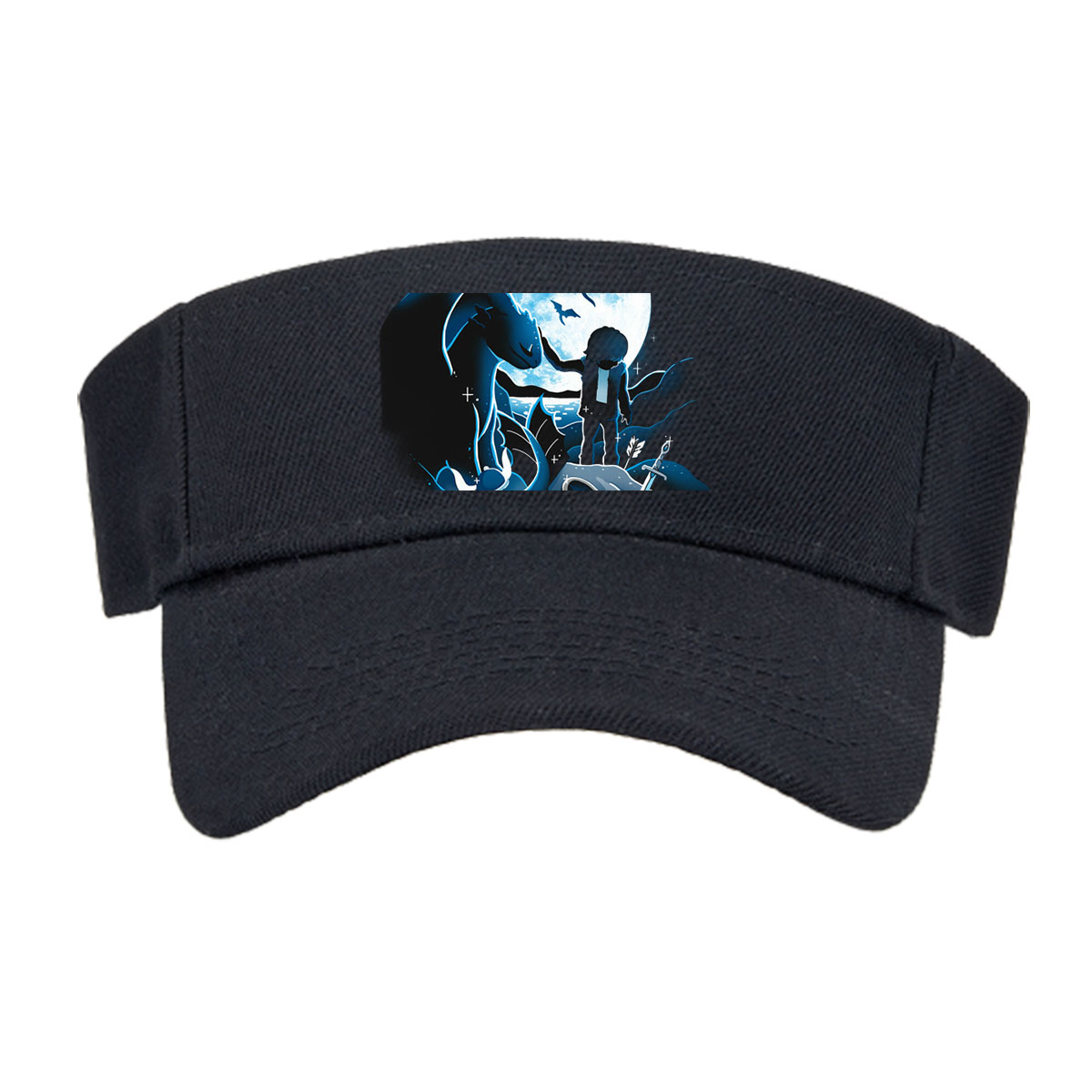 Boy and Dragon Under Moonlight -  Visor cap
