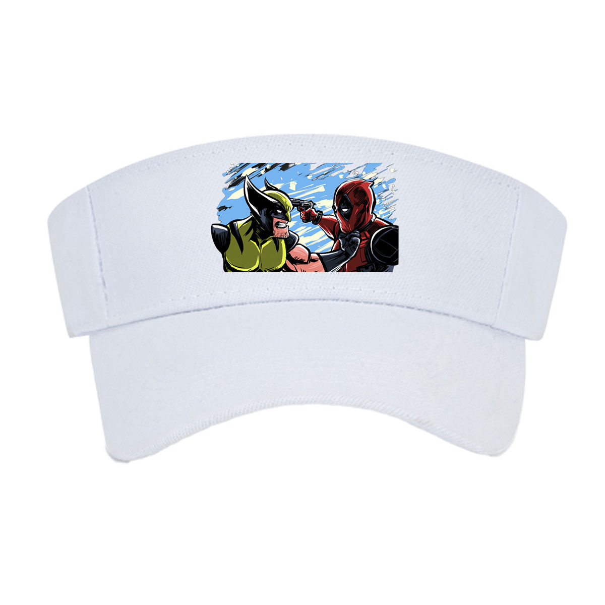 Wolverine vs Deadpool: Intense Face-Off in Comic Style -  Visor cap