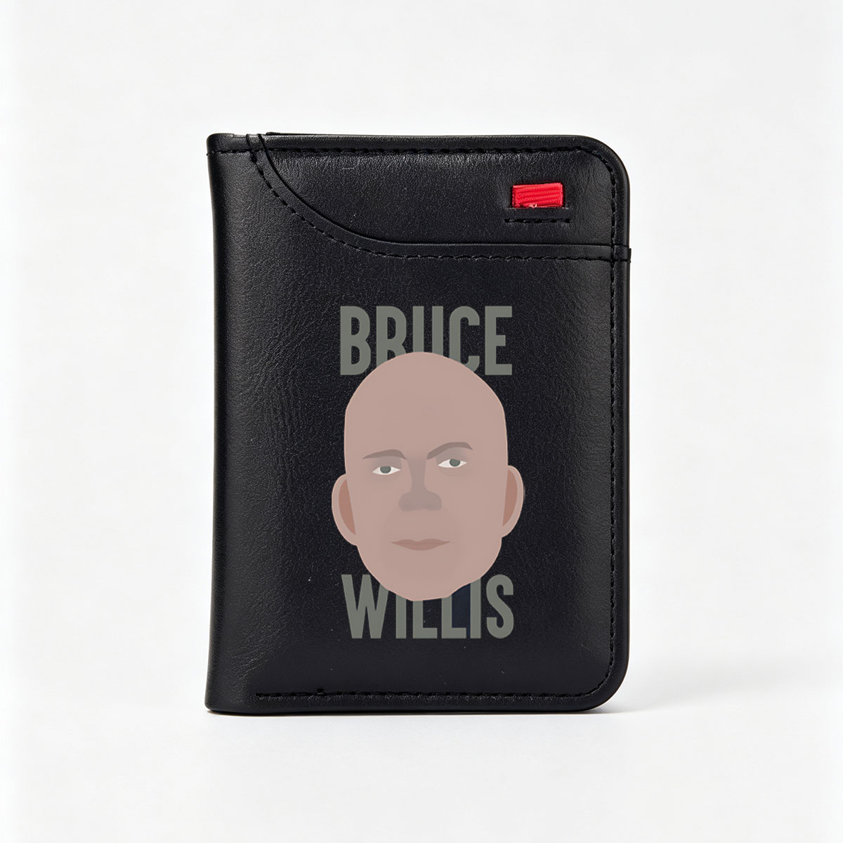 Bruce Willis Face Icon - Vertical Style Wallet