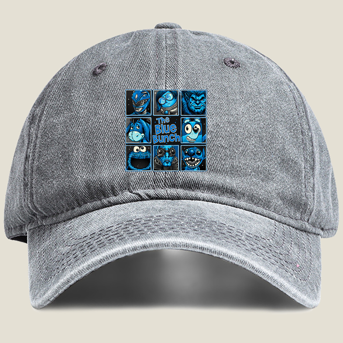 The Blue Bunch: A Collection of Blue Characters - Washed Denim - Baseball Cap