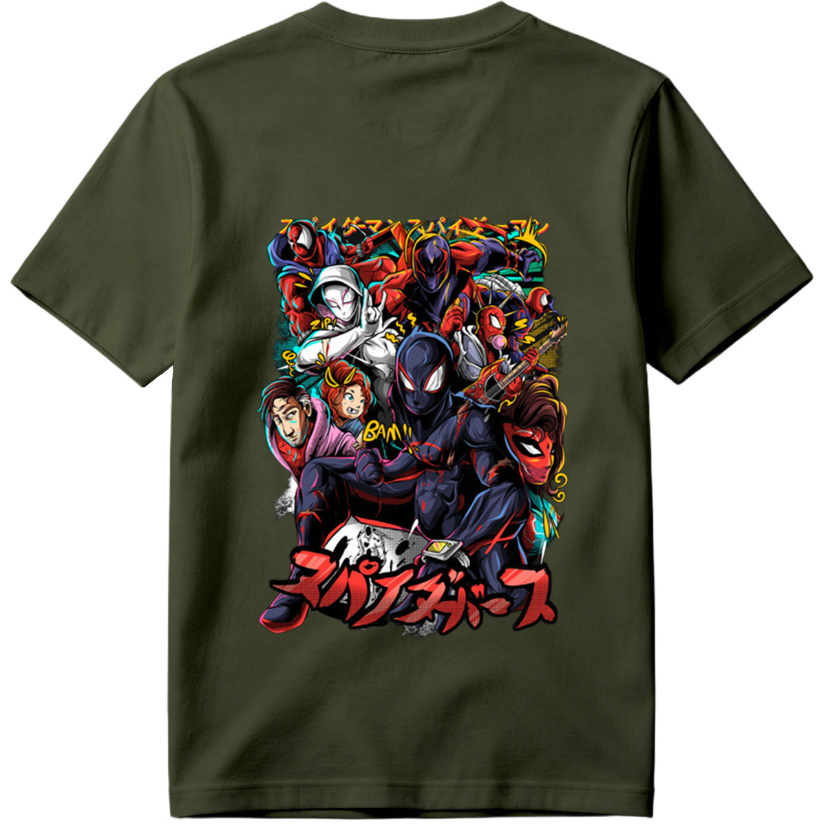 Spider-Verse: Miles Morales, Gwen Stacy, Peter Parker, and the Spider-Family - Tee