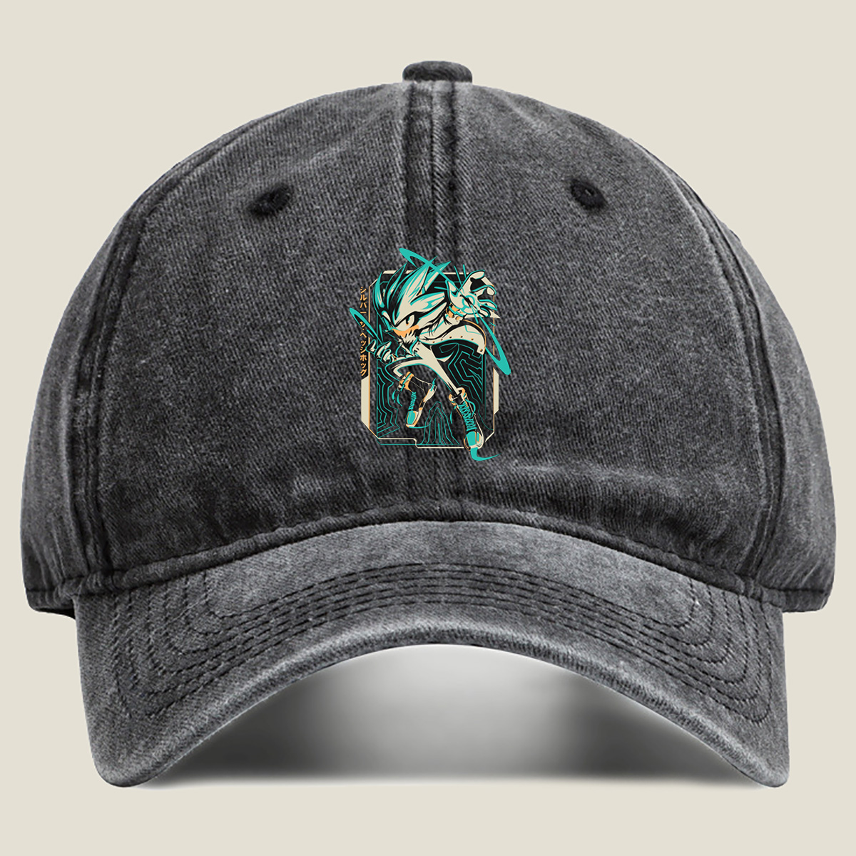 Silver the Hedgehog - Cybernetic Speed - Washed Denim - Baseball Cap