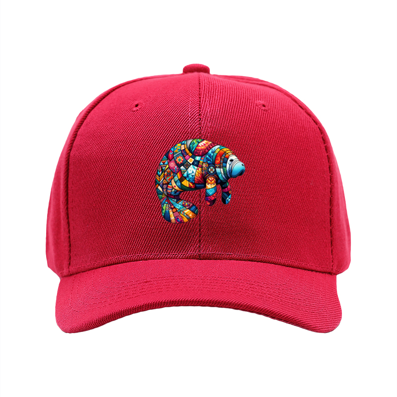 1pc New Baseball Cap Colorful Mosaic Bear Print Unisex Adjustable Hat for Outdoor Activities and Casual Wear Adults Fashion Accessory