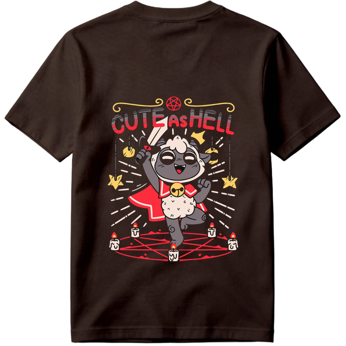 Cute as Hell: Devilish Sheep Character Design - Tee