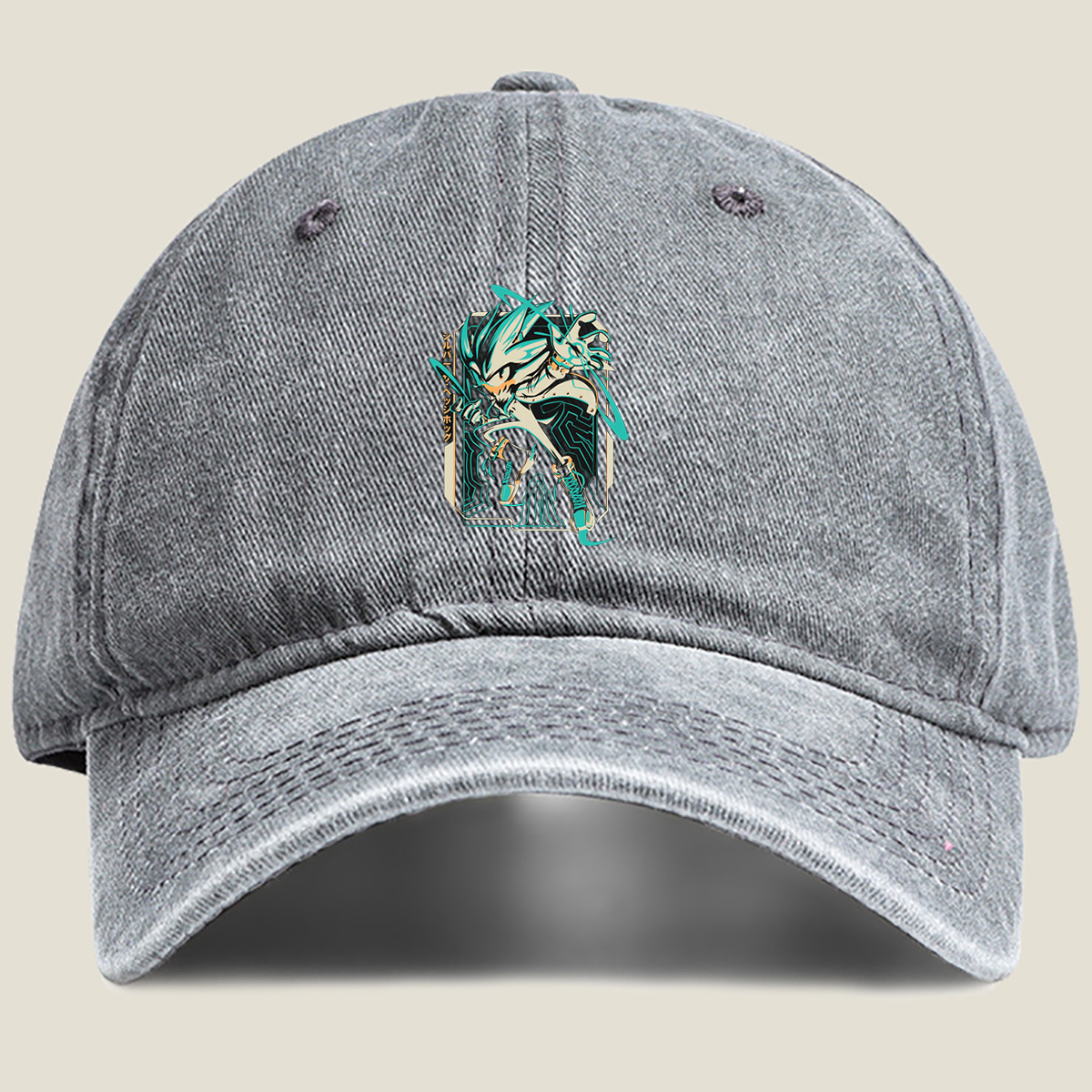 Silver the Hedgehog - Cybernetic Speed - Washed Denim - Baseball Cap
