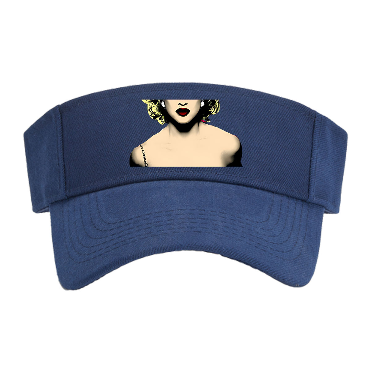 Marilyn Monroe in a Glamorous Pose with Bold Makeup and Iconic Hairstyle -  Visor cap