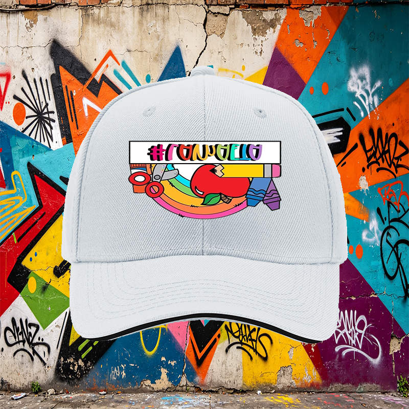 Unisex Classic Sandwich Hat with Rainbow Apple Art Print #LAMAAETA - Perfect for School Events, Art Classes, and Creative Outings - Ideal for Students, Teachers, and Art Enthusiasts