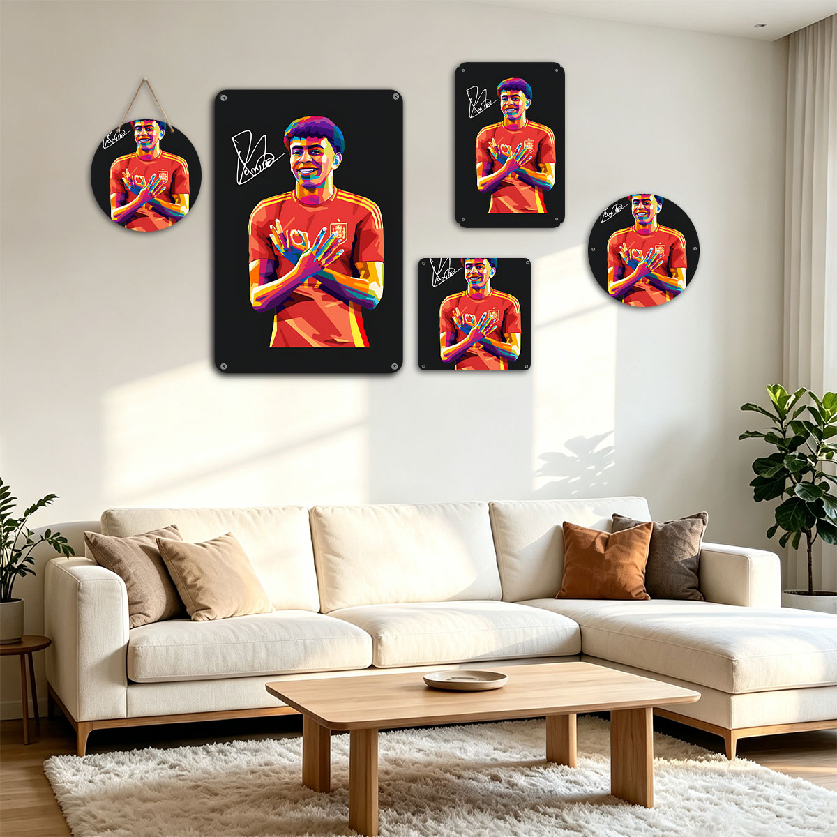 Lamine Yamal in Spain National Team Jersey, Vibrant Art Portrait - painting
