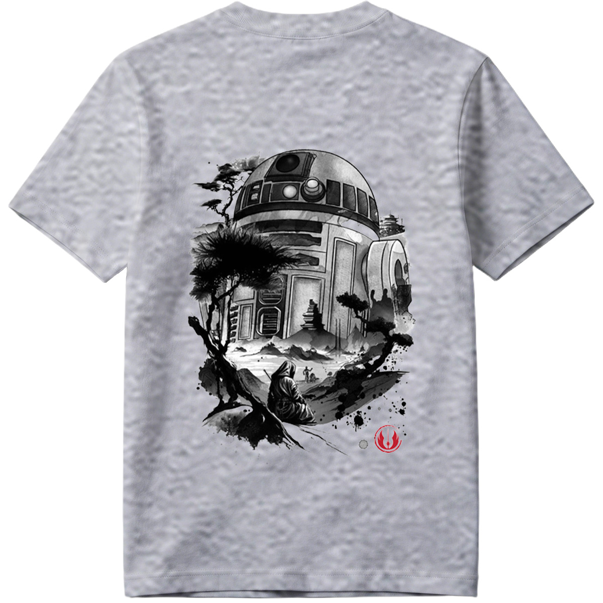 Star Wars: R2-D2 and Jedi in Zen Landscape - Tee