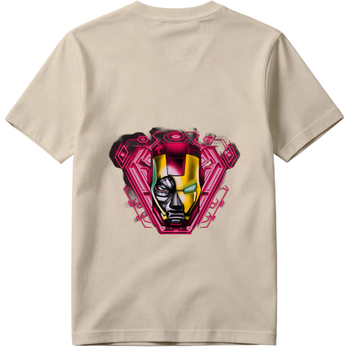 Iron Man and Black Panther Fusion Helmet Design - Tee