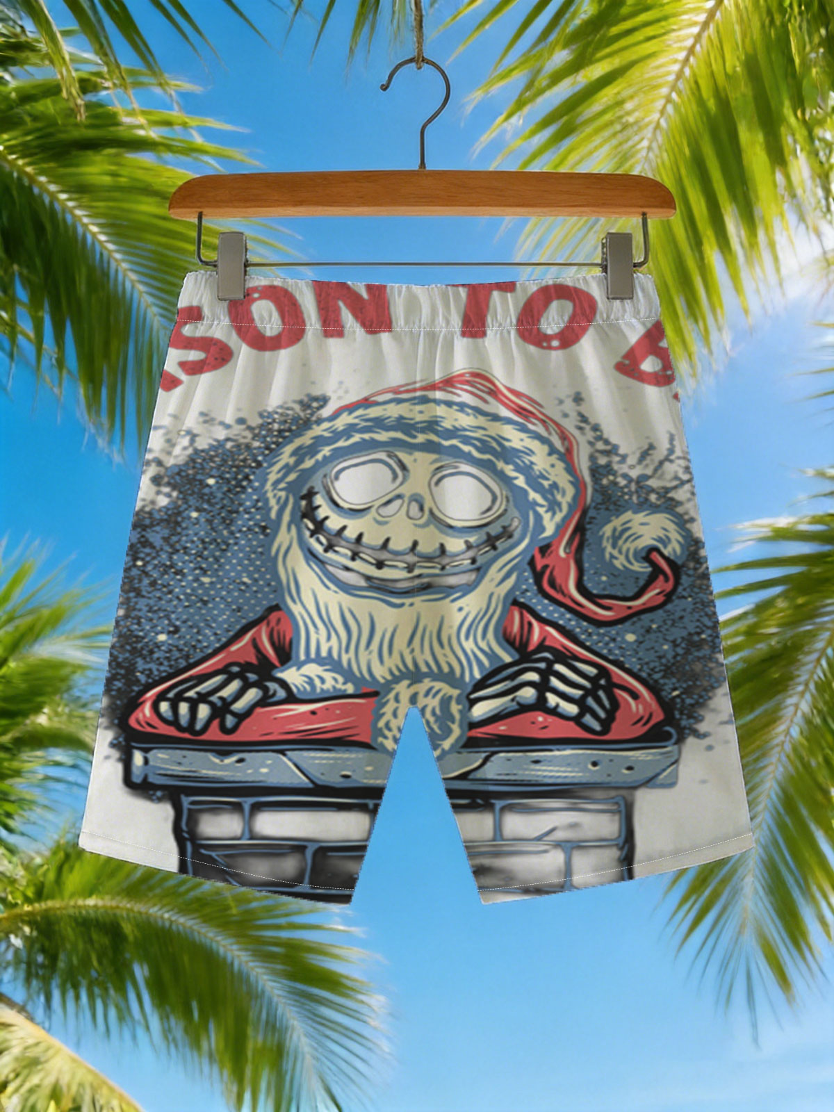 Jack Skellington as Santa: 'Tis the Season to Be Naughty -  Beach shorts