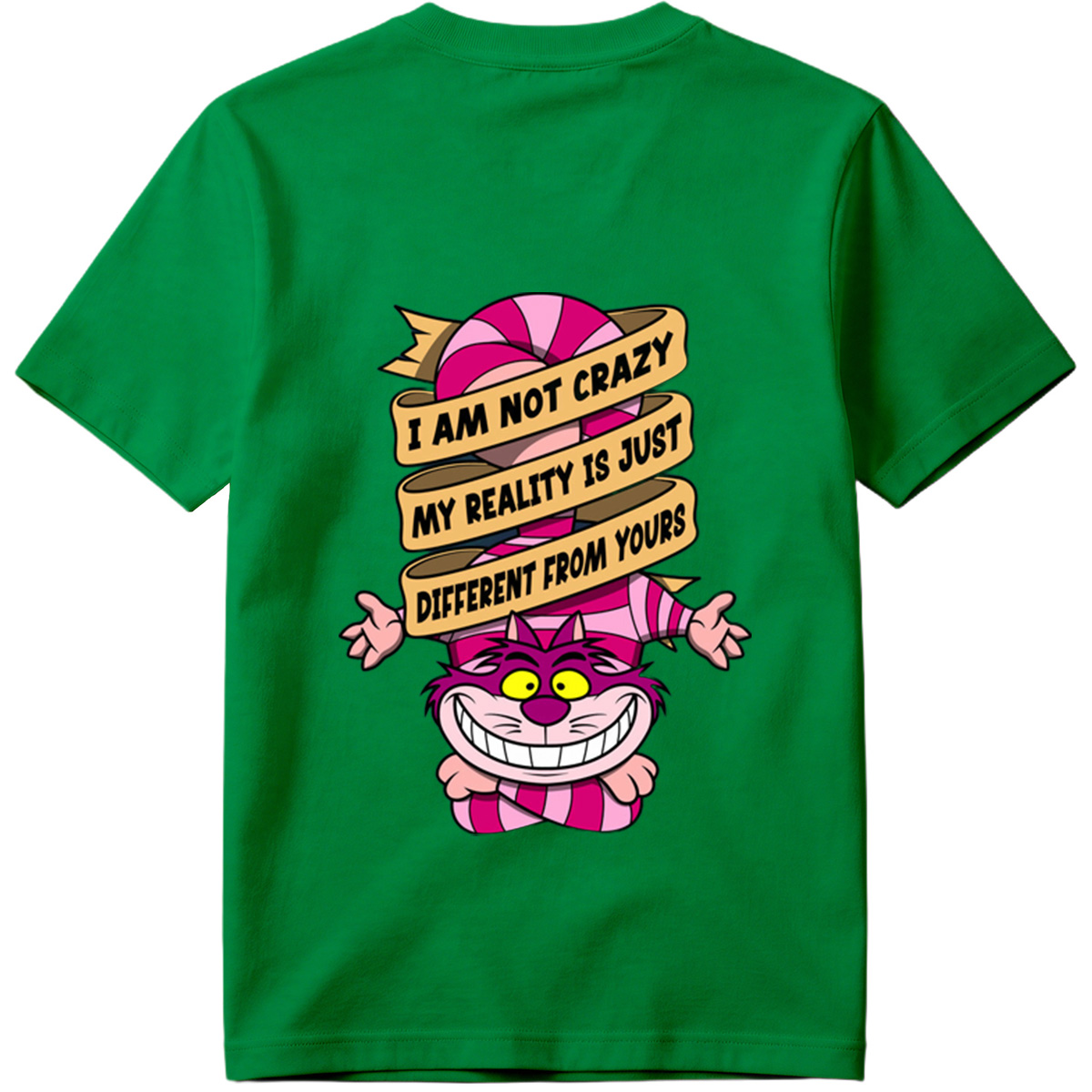 Cheshire Cat from Alice in Wonderland with Quote 