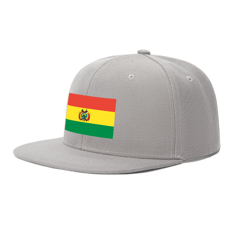 Flat Brim Baseball Cap Bolivia Flag Print Streetwear Underground Skate Style for Basketball Court Skate Park Urban Lifestyle Skaters Rappers Streetwear Enthusiasts