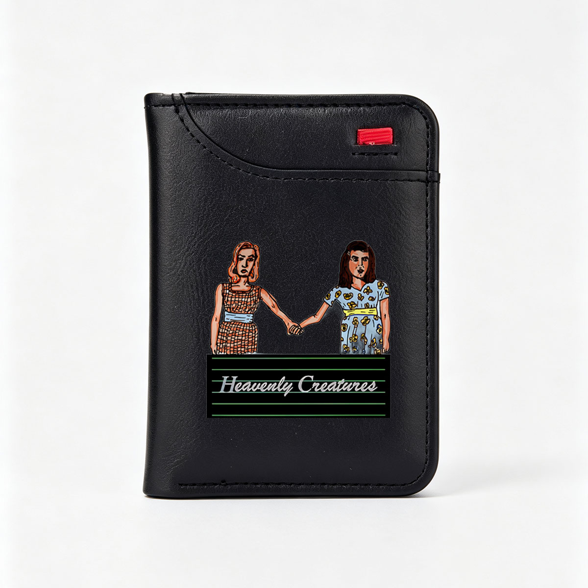 Heavenly Creatures: Two Women Holding Hands in Vintage Dresses - Vertical Style Wallet