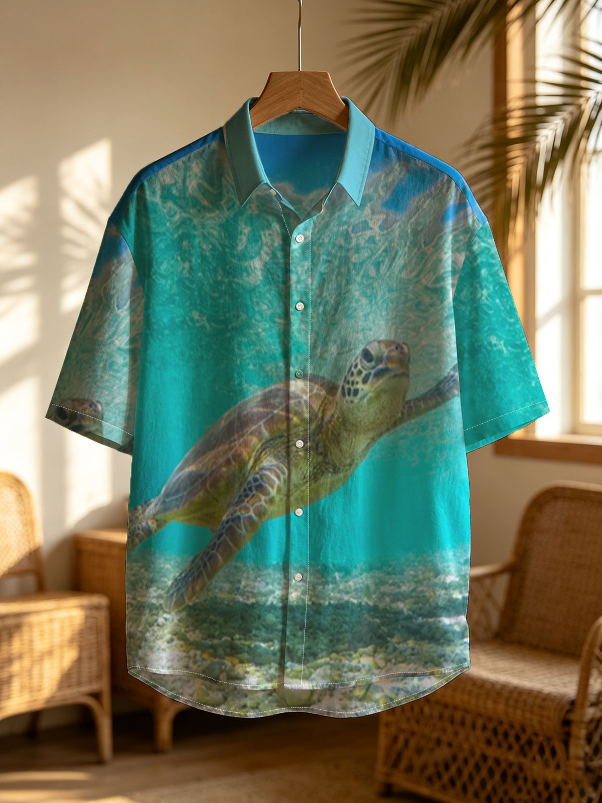 Sea Turtle Swimming in Crystal Clear Waters -  Shirt