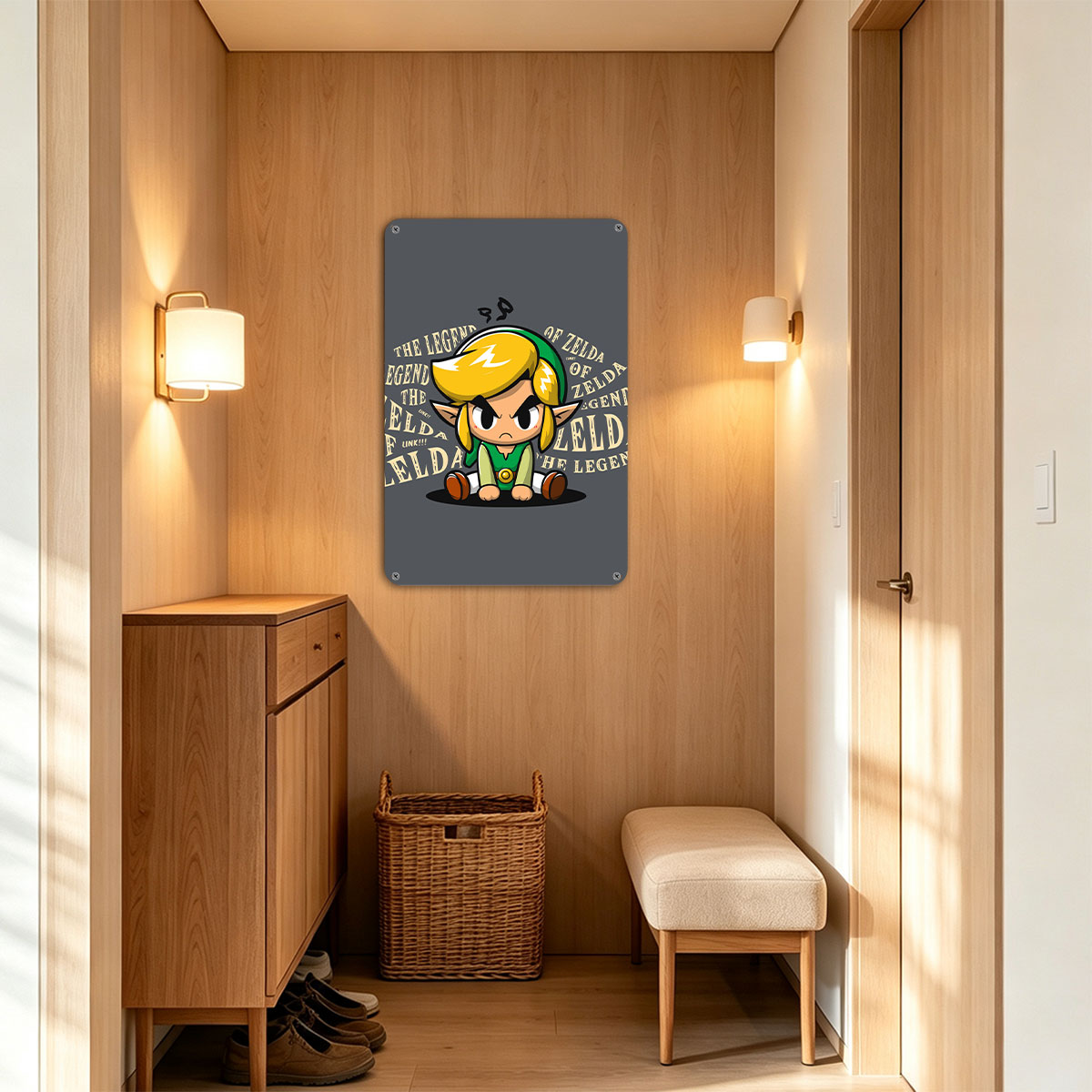 Link from The Legend of Zelda, Chibi Style Character Design - painting