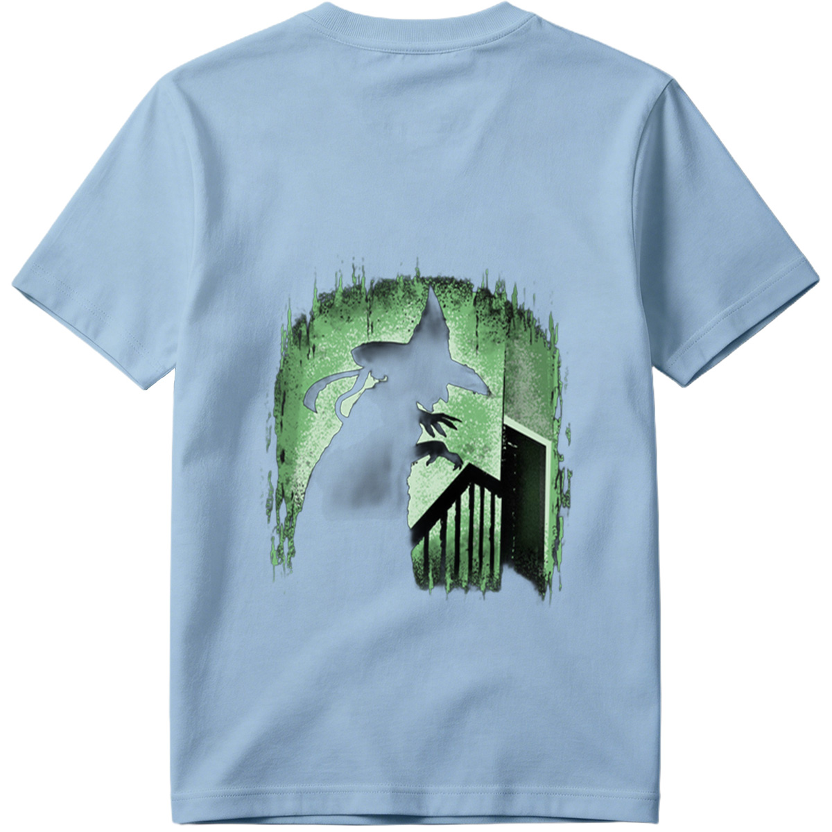 Witch Silhouette in Green Glow - Tee