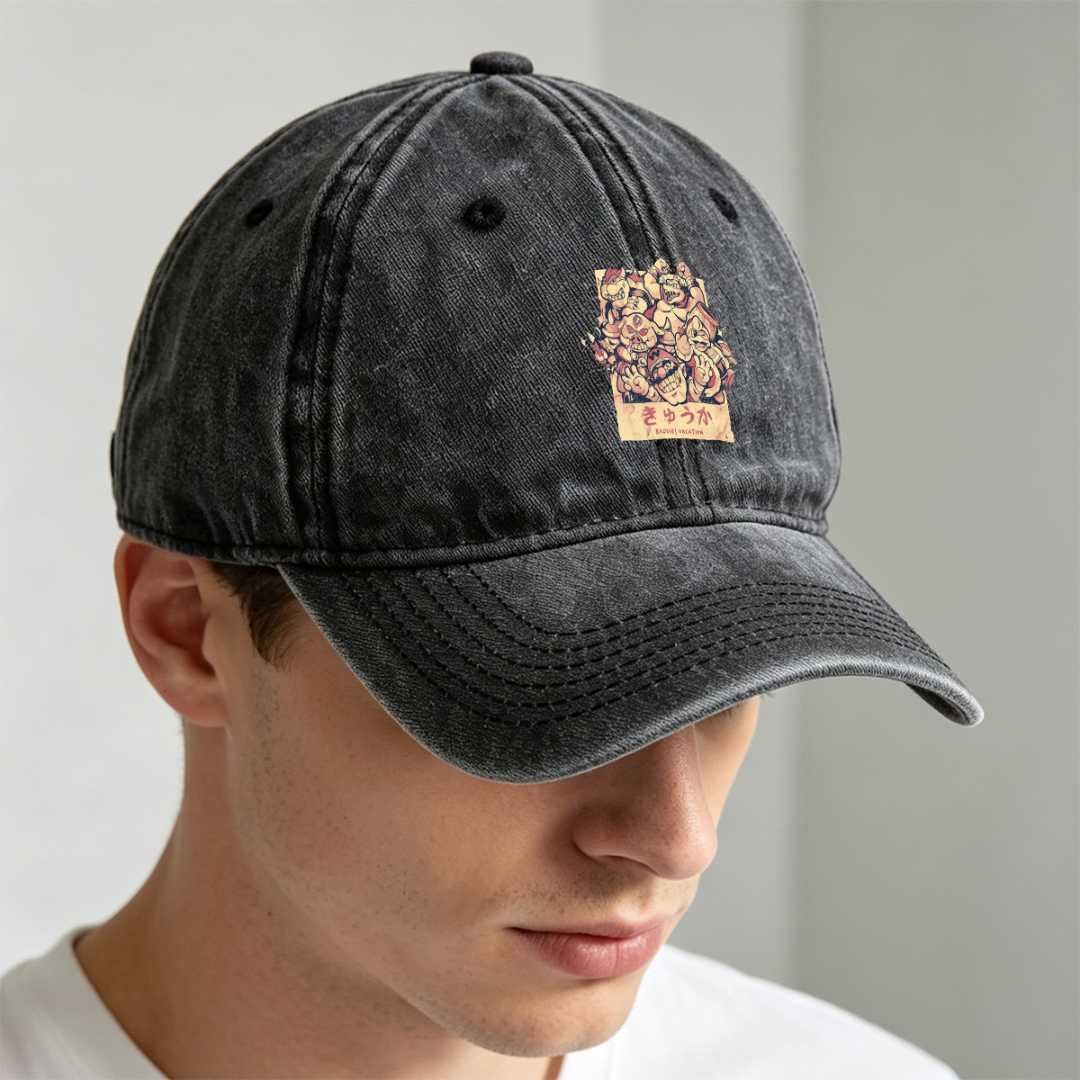 Mario Baddies Vacation - Washed Denim - Baseball Cap