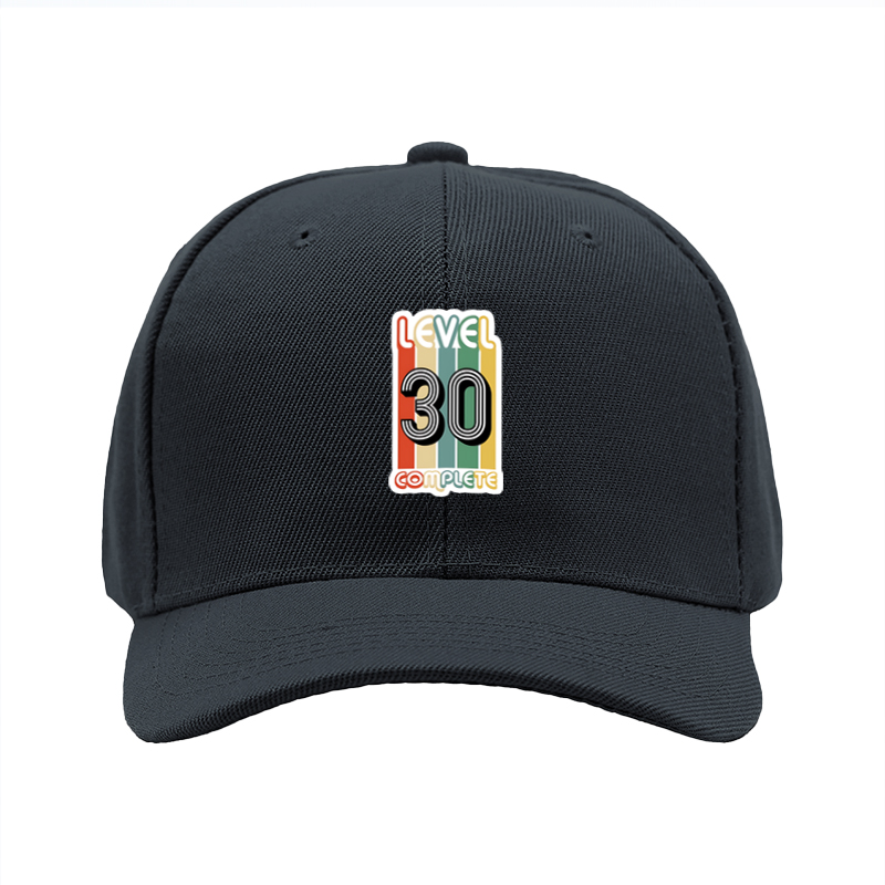 1pc New Baseball Cap Level 30 Complete Retro Print Unisex Adjustable Hat for Outdoor Activities and Casual Wear Adults Fashion Statement Cap
