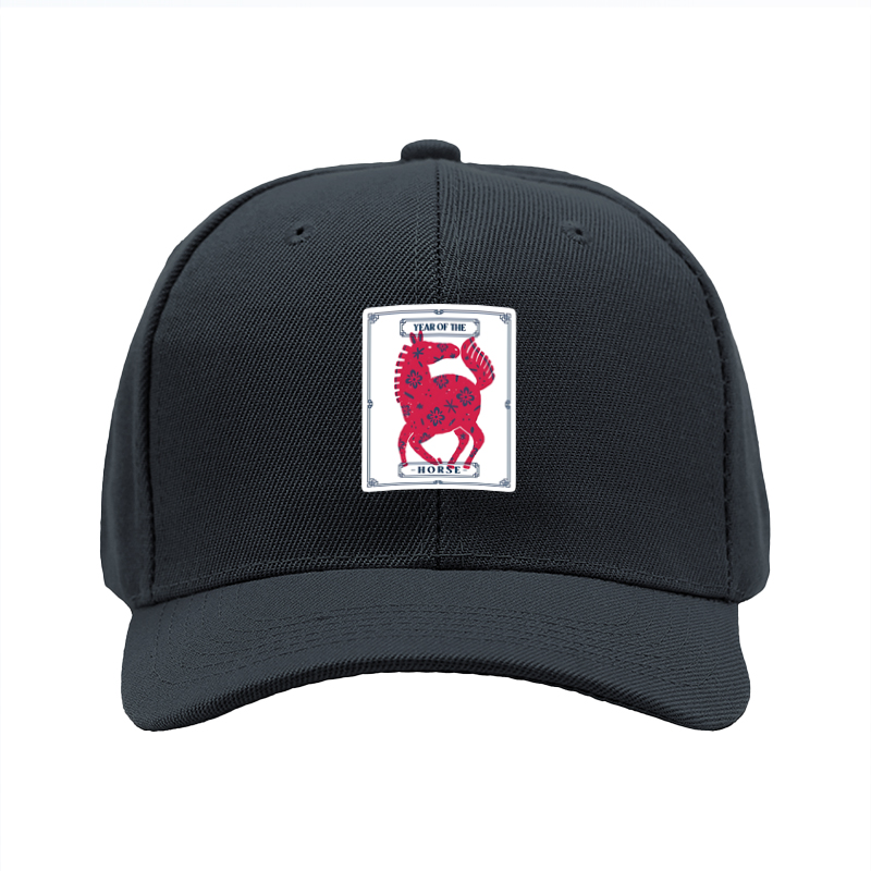 1pc New Baseball Cap Year of the Horse Print Design Unisex Adjustable Hat for Outdoor Activities and Casual Wear Suitable for Adults