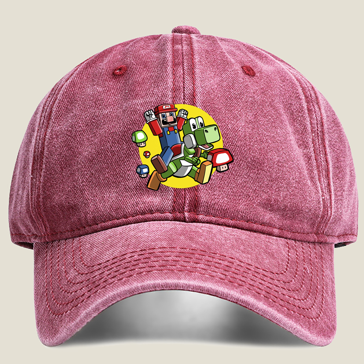 Mario & Yoshi Adventure - Washed Denim - Baseball Cap
