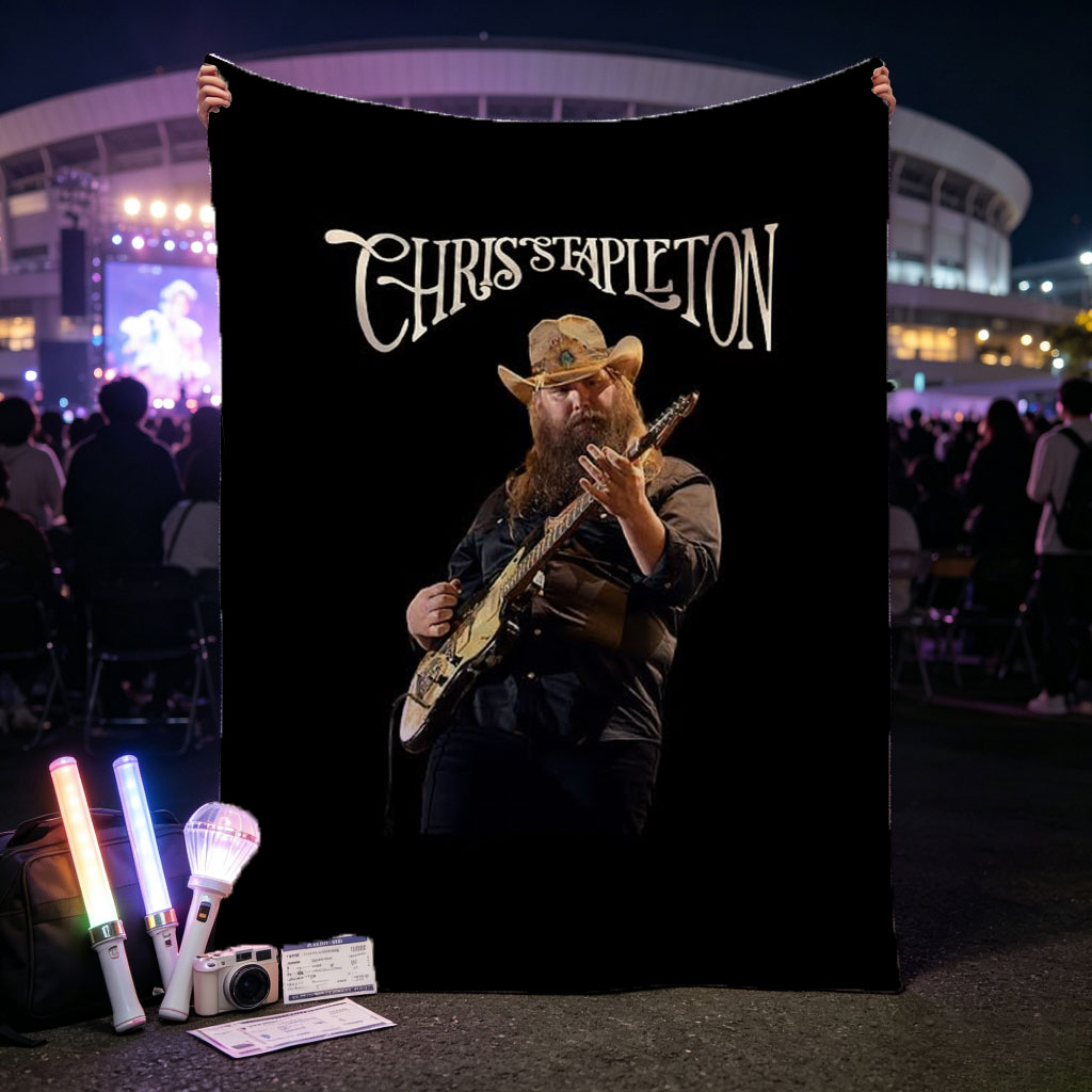 Chris Stapleton Live Performance Playing Guitar on Stage - Blankets
