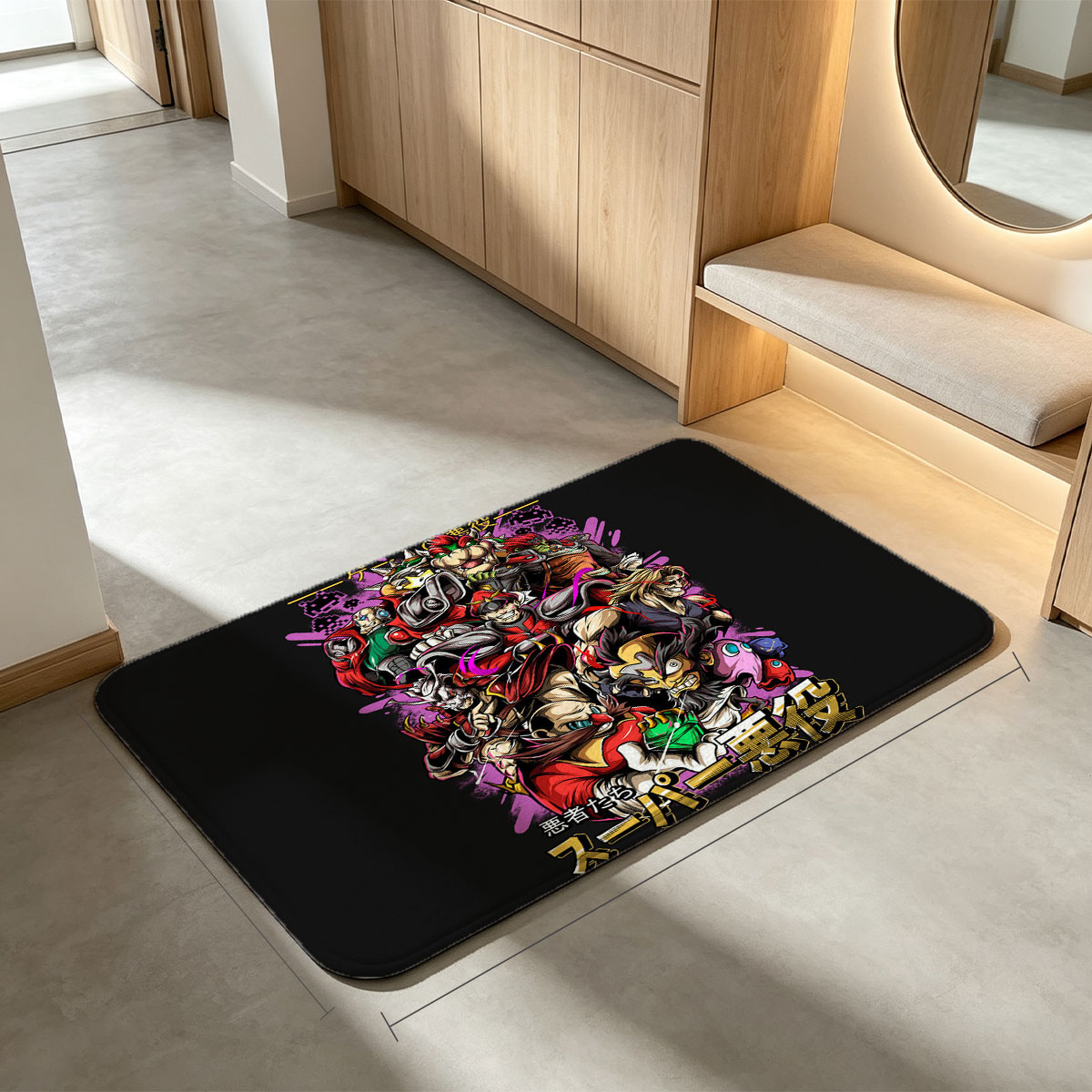 Super Villains: Iconic Antagonists from Classic Video Games - Flannel floor mat