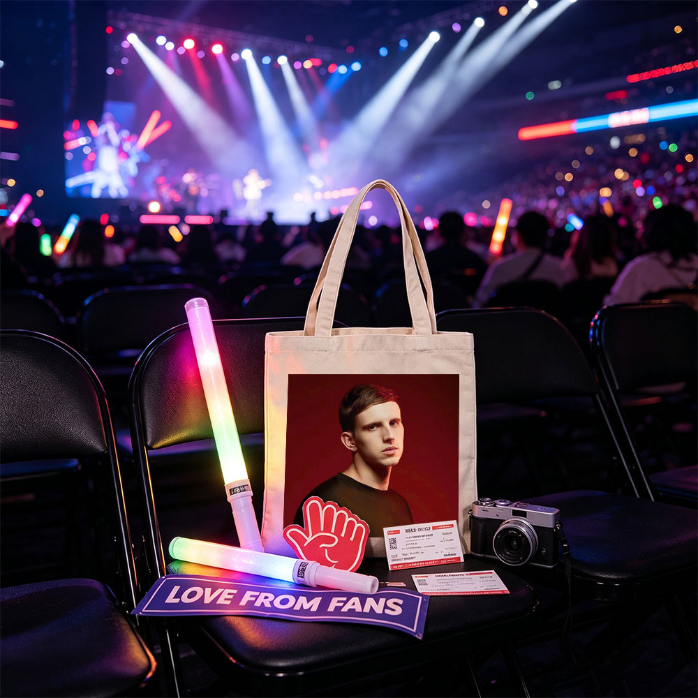 Martin Garrix in Studio Portrait Against Red Background - Canvas tote bags