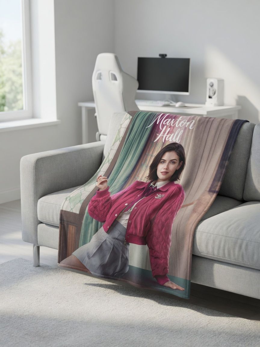 Custom Photo Face Blanket, Personalized Soft Flannel Fleece Throw with Portrait Print, Ideal Cozy Keepsake Gift