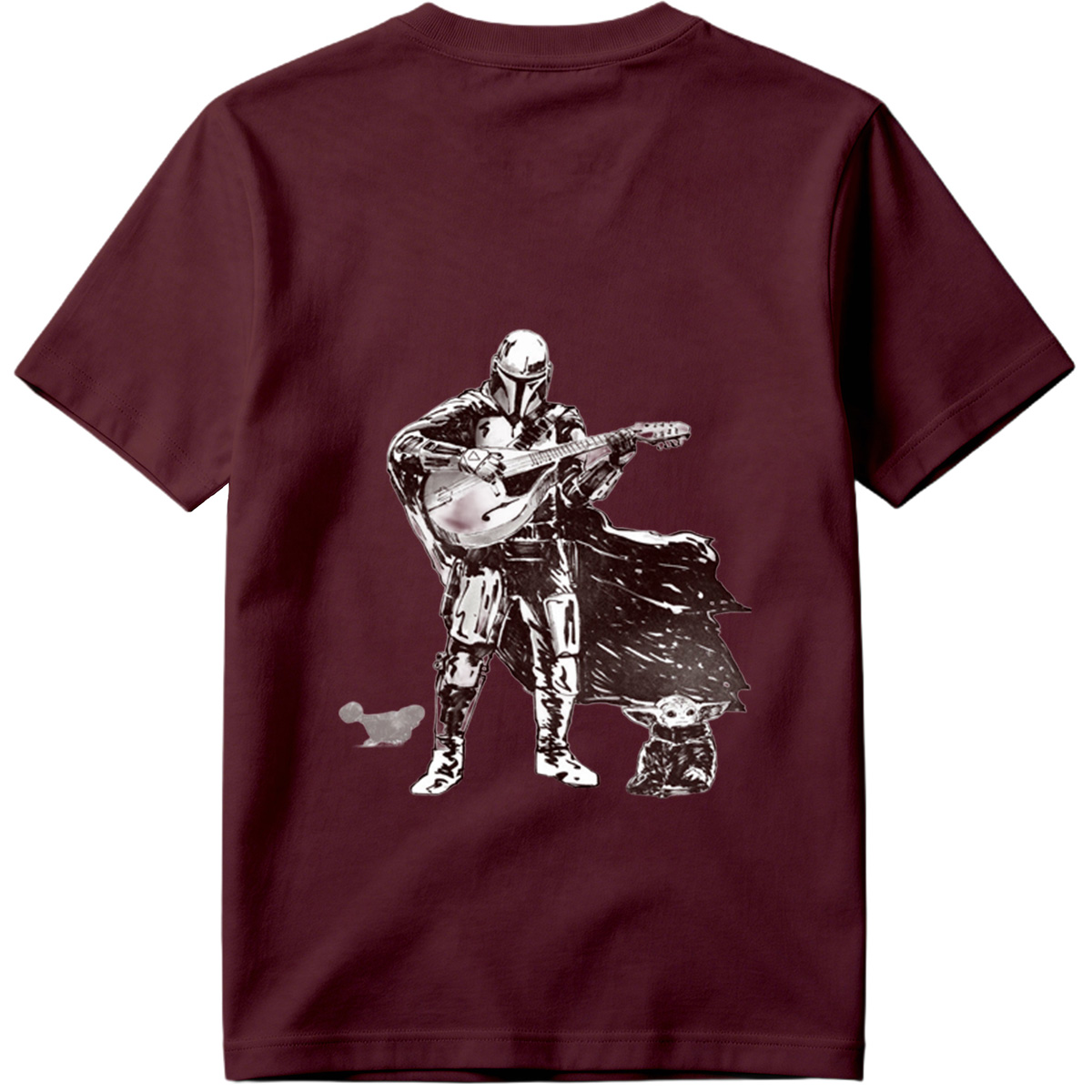 The Mandalorian Playing Mandolin with Grogu - Tee