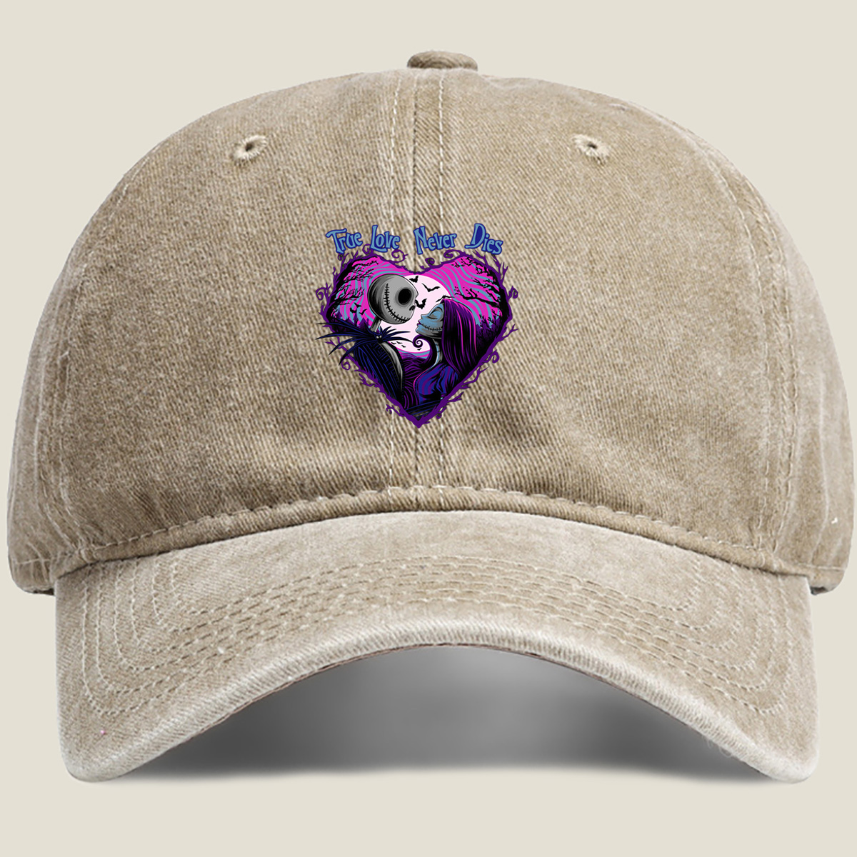 Jack and Sally - True Love Never Dies - Washed Denim - Baseball Cap