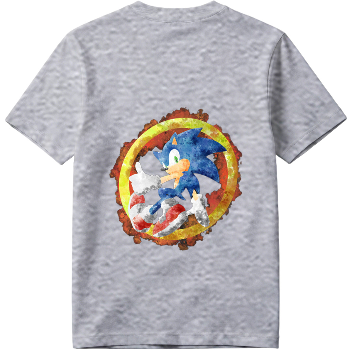 Sonic the Hedgehog in Watercolor Style - Tee