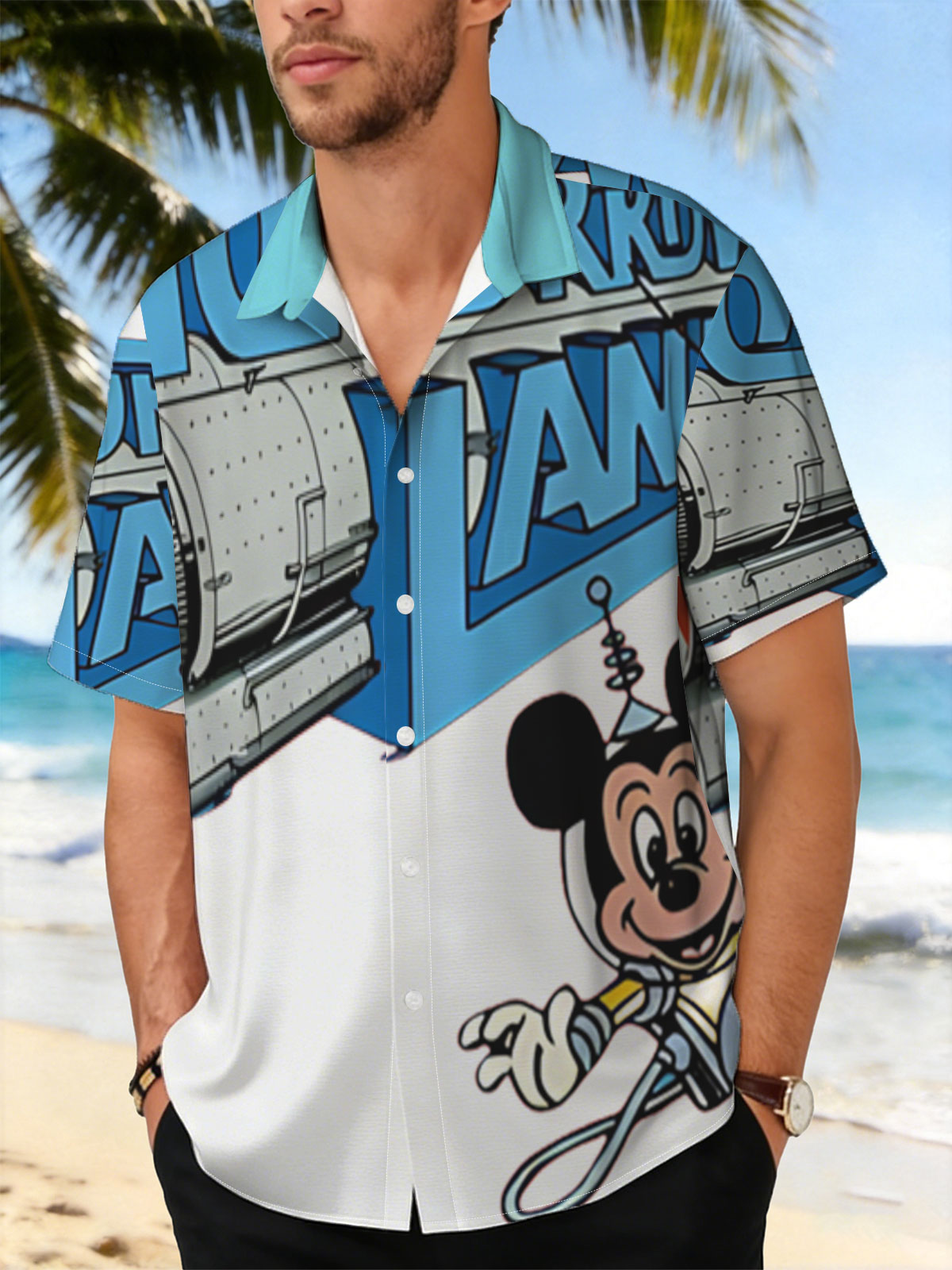 Mickey Mouse in Tomorrowland with Rocket Ship -  Shirt