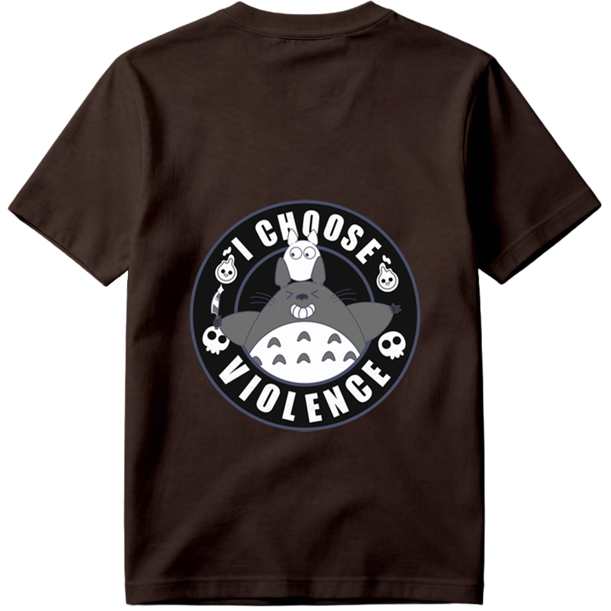 Totoro and Little Totoro - I Choose Violence - Tee